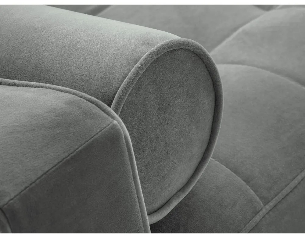 Divano letto in velluto grigio chiaro Santo - Milo Casa