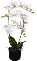 Orchidea Artificiale con Vaso 65 cm Bianca cod mxl 76678