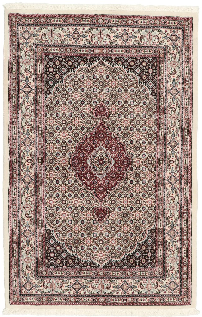Moud Tappeto 100 x 140 Beige (Iran) Annodato A Mano