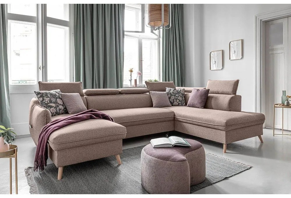 Divano letto angolare beige (angolo destro) Sweet Harmony - Miuform