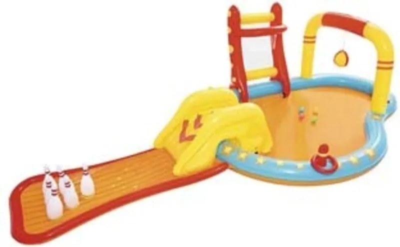 PISCINA CON GIOCHI GONFIABILE LIL' CHAMP PLAY CENTER +2 ANNI cm.435x213x117 peso Kg.7,350 (art.53068) BESTWAY