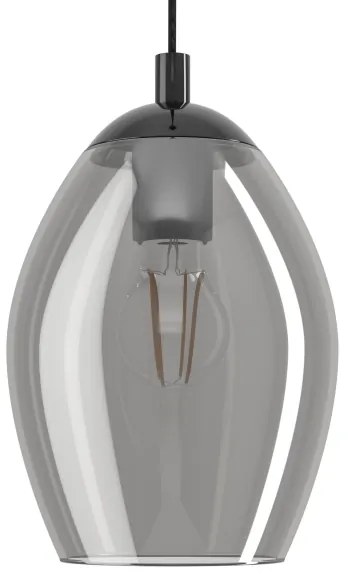 Eglo 39564 - Lampadario a sospensione con filo ESTANYS 1xE27/60W/230V fumé