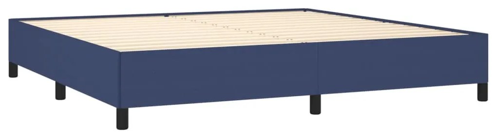 Giroletto senza materasso blu 200x200 cm in tessuto