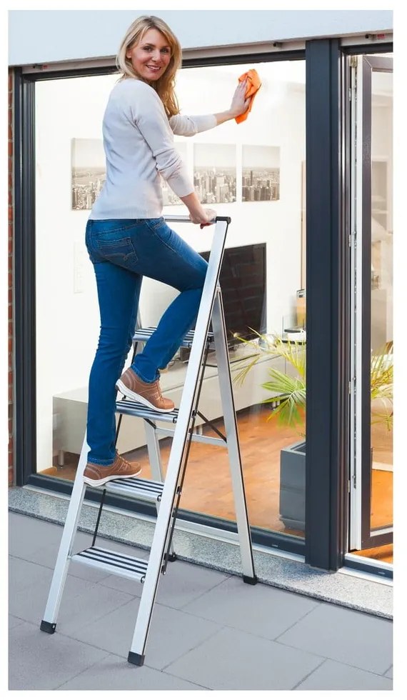 Scala a gradini pieghevole, altezza 153 cm - Wenko