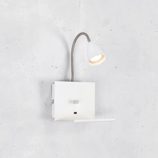 Markslöjd 107140 - Applique dimmerabile con USB LOGI 1xGU10/7W/230V