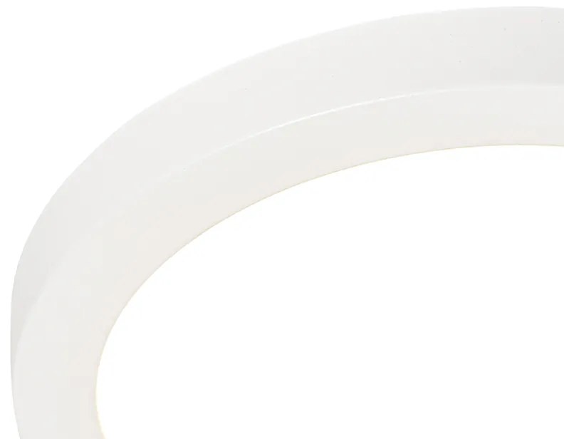 Set di 6 faretti da superficie o da incasso bianchi 22 cm con LED dimmerabile a 3 livelli per luce calda - Trans