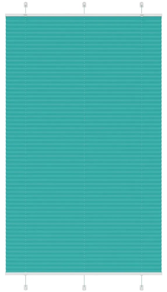 Tenda Plissettata Verde Petrolio 120x200 Cm Larghezza Tessuto /