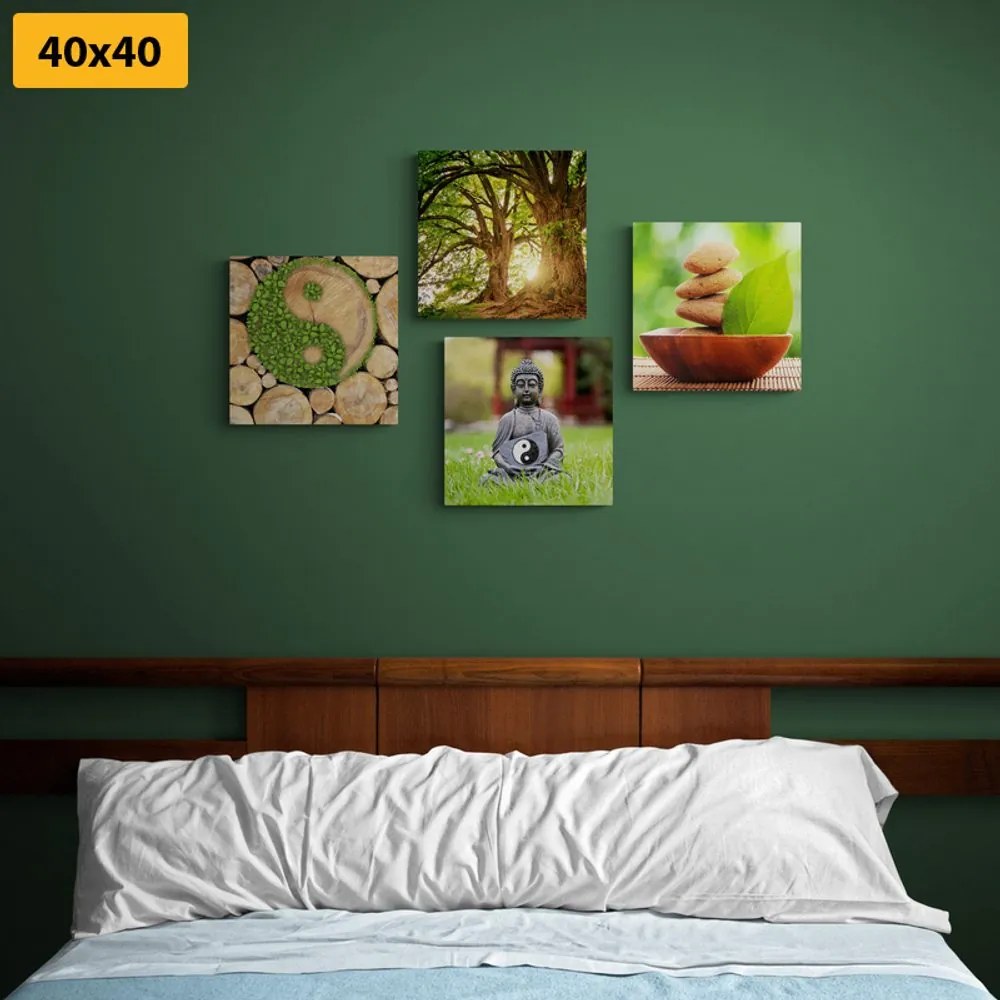 Set di quadri – Feng Shui in verde