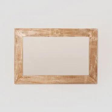 Specchio da parete rettangolare in legno (120x80 cm) Vuipo Legno - Sklum