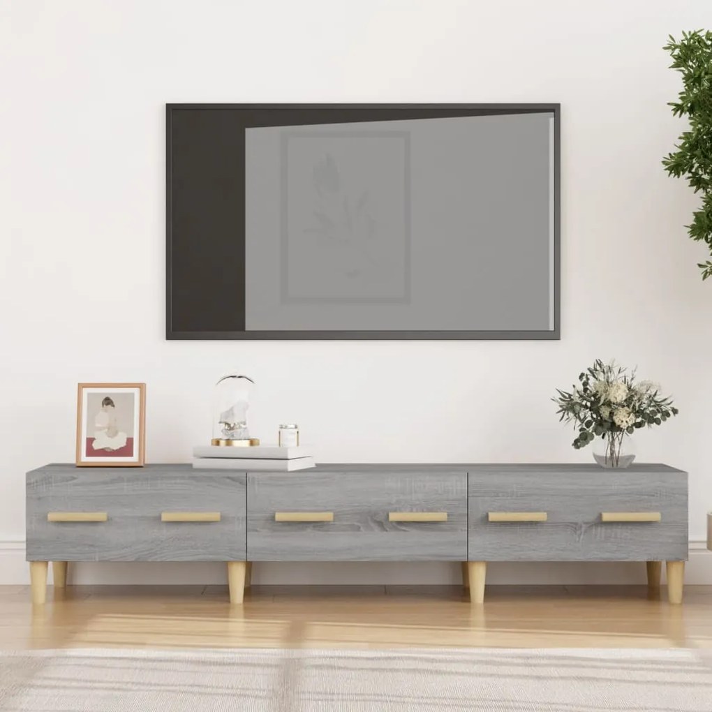 Mobile tv grigio sonoma 150x34,5x30 cm in legno multistrato