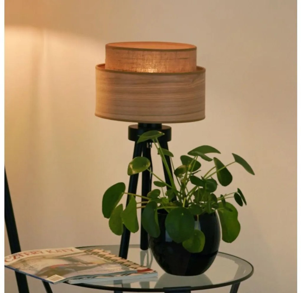 Brilagi - Lampada da tavolo MONTANA BOHO 1xE27/15W/230V marrone/nero