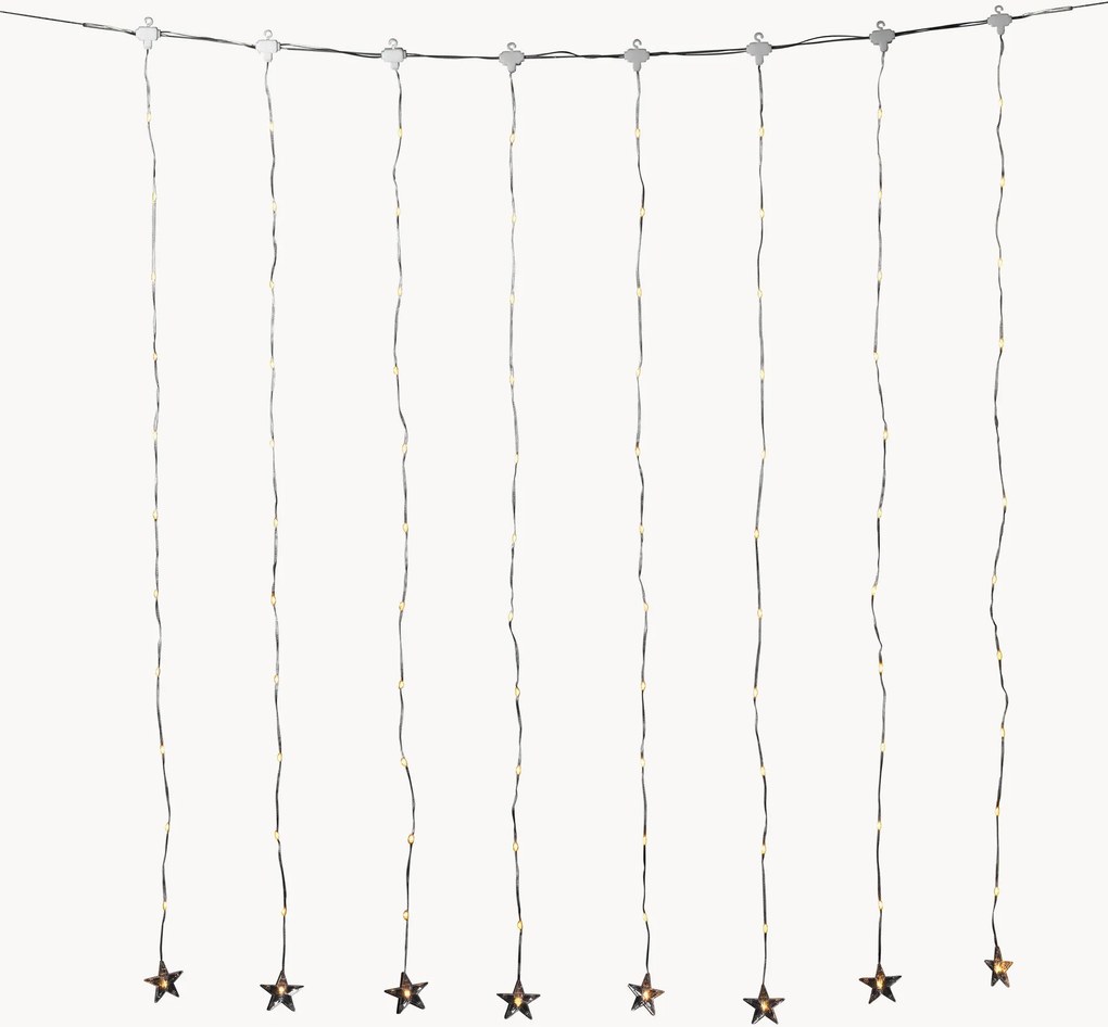 Tenda luminosa a LED da interno-esterno con funzione timer Mackenzie Stars, ambra