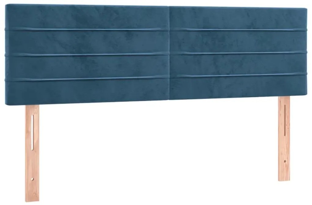 Testiere 2 pz blu scuro 72x5x78/88 cm in velluto