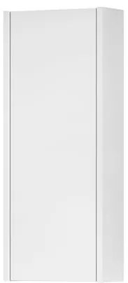 Pensile bagno Niwa laccato opaco bianco, 1 anta apertura da sinistra P 17 x L 30 x H 78.5 cm