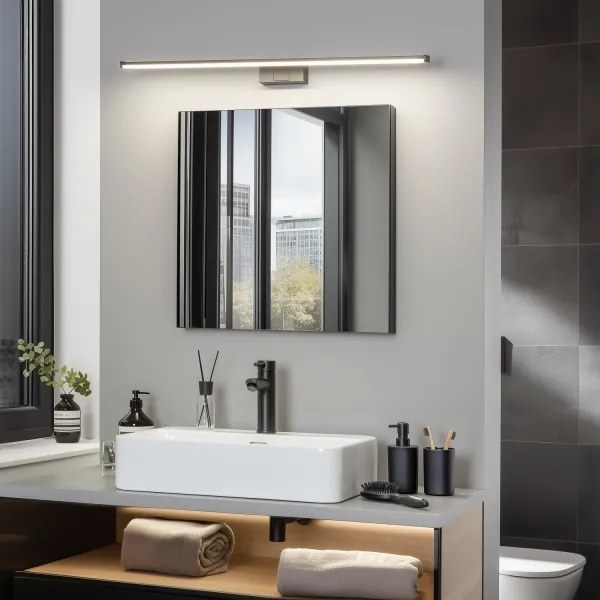 Brilagi - VESTRA Specchio da bagno con luce LED/15W/230V 80 cm IP44 Nero