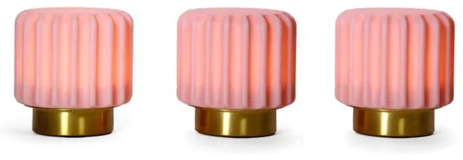 Atelier Pierre - Dentelles 9 Portable Lampada da Tavolo 3 pcs. Ø9 Strawberry/Gold Atelier Pierr