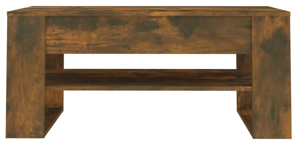 Tavolino salotto rovere anticato 102x55x45 cm legno multistrato