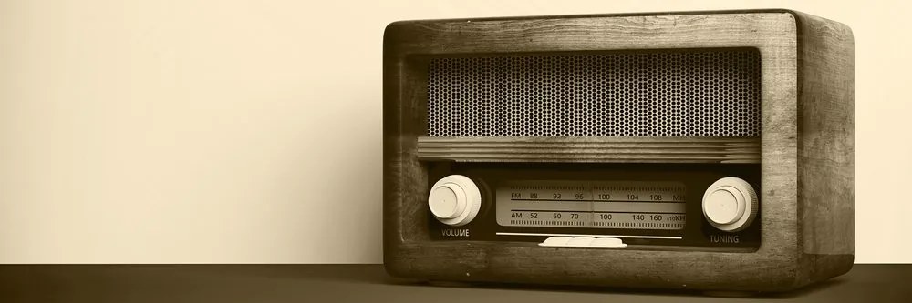 Quadro su tela – Radio retrò in seppia
