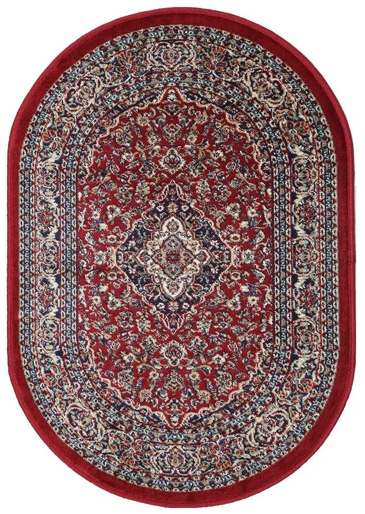 Tappeto ovale classico Oriental Rosso 5525