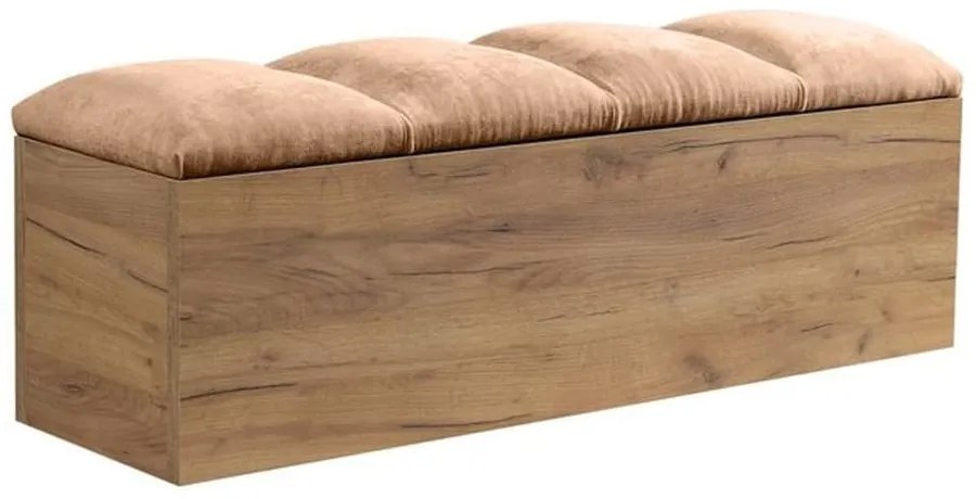 Panca in rosa chiaro e colore naturale Kumo - Bobochic Paris