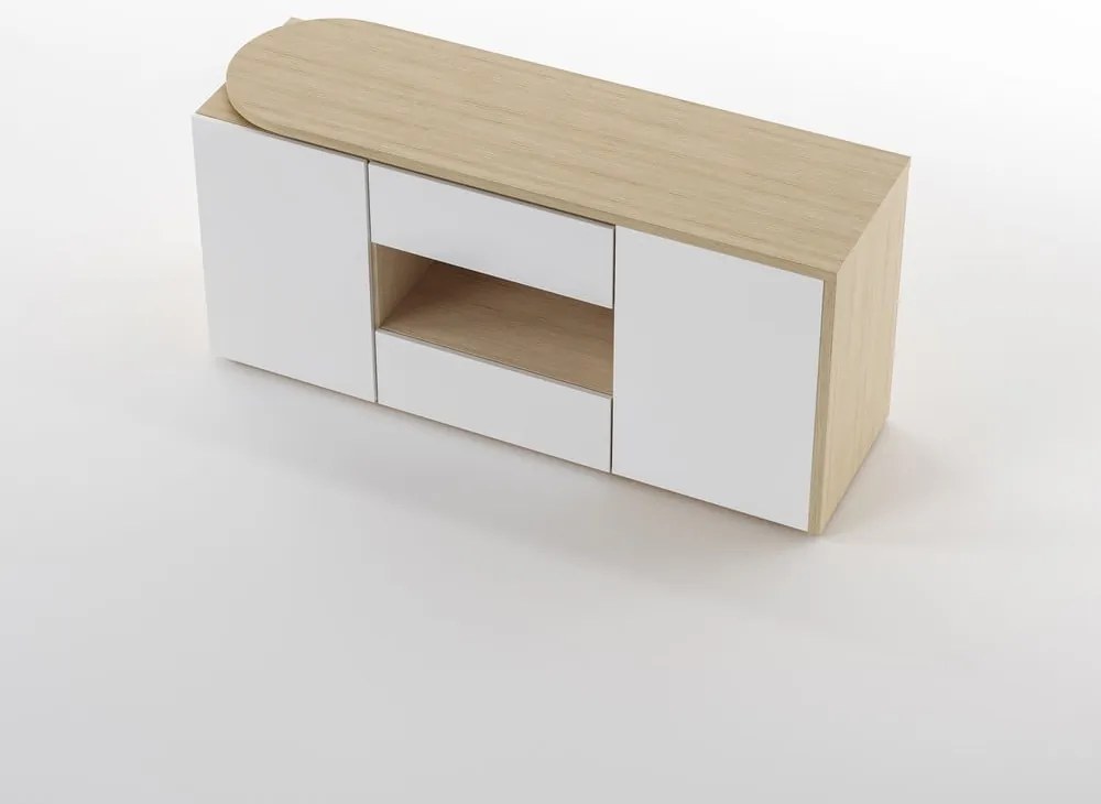 Tavolo da lavoro con piano in rovere 48x159 cm Tango - TemaHome