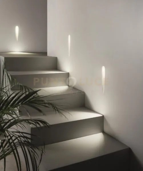 Faretto-segnapasso da incasso limbo bianco h.32cm led 3000k 90lm 1w...