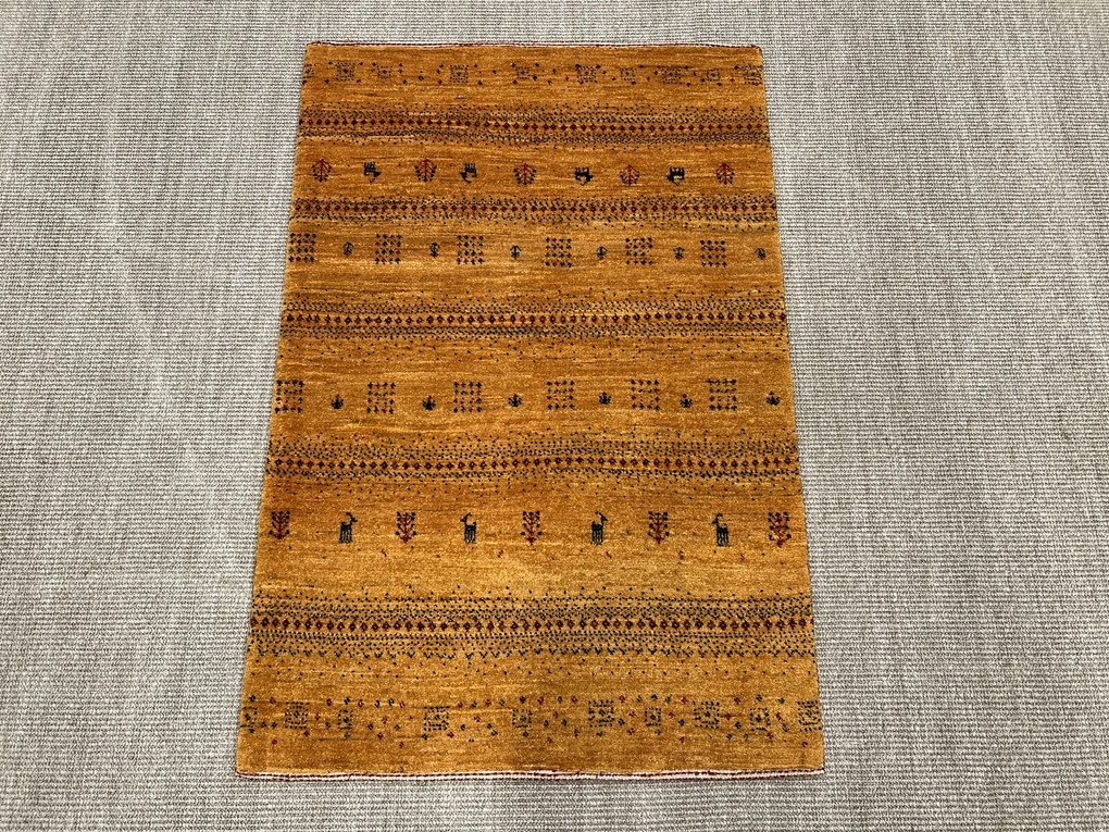 Loribaft Tappeto persiano 80x120 Giallo (Iran) Annodato A Mano