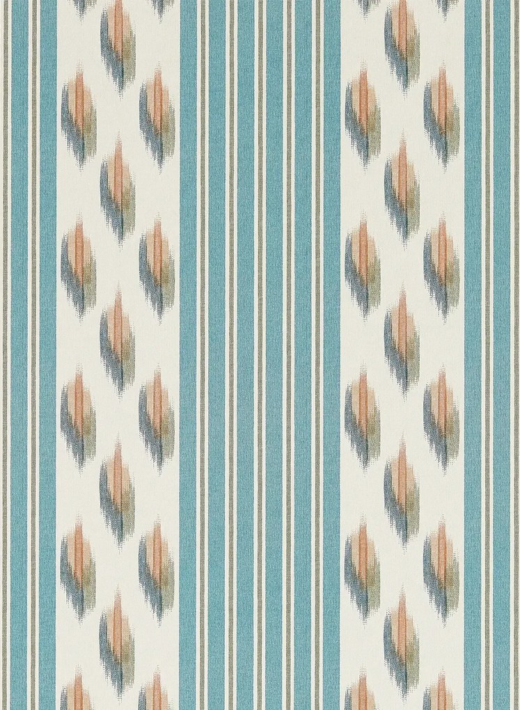 Sanderson Carta da parati Musafir - Udaipur Blue/ Cinnamon