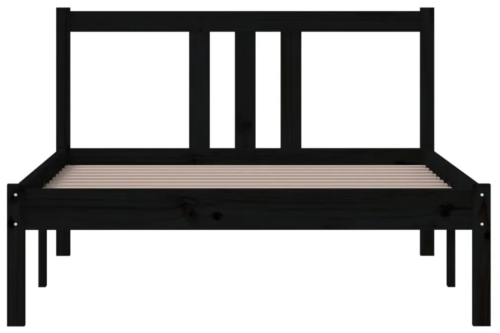 Giroletto nero in legno massello 100x200 cm