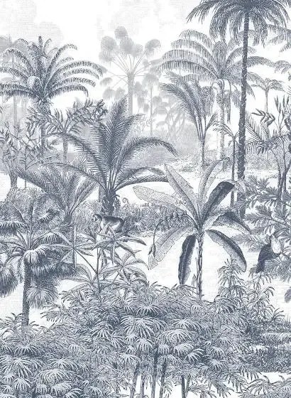 Isidore Leroy Carta da parati panoramica Amazone Hoch - Bleu