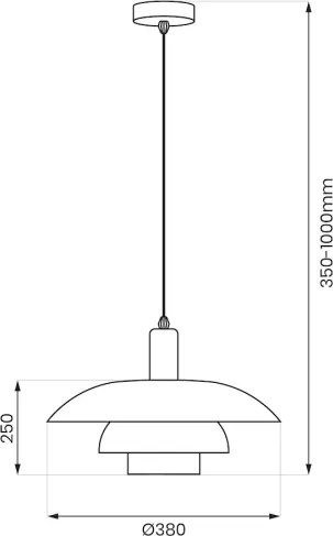 Lampada a sospensione su cavo FERRO 1xE27/15W/230V grigio