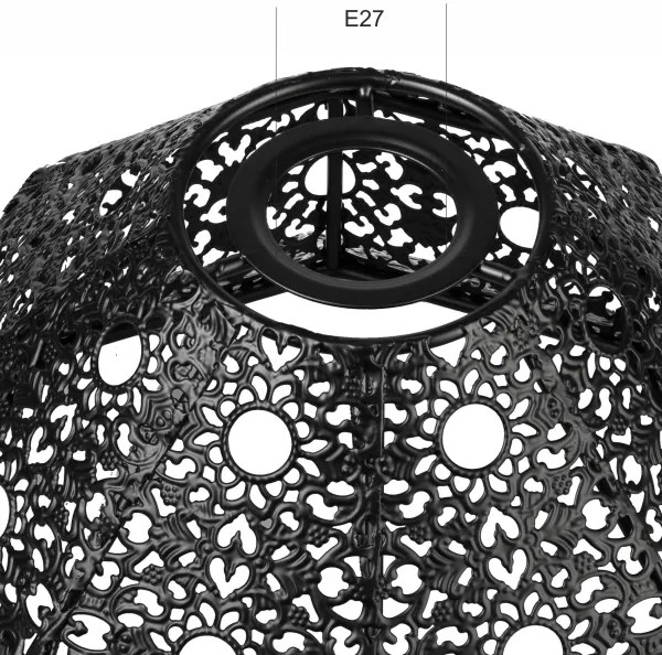 Paralume di ricambio SAMIRA E27 diametro 33 cm nero