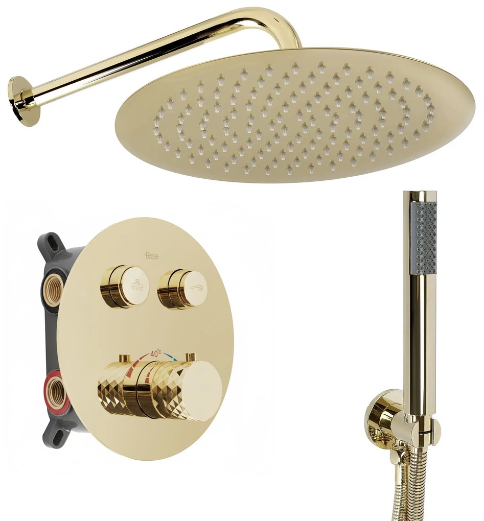 Set doccia da incasso Rea Lungo Diamond Gold+ BOX