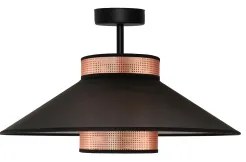 Duolla - Lampadario a plafone RIO SHINY 1xE27/15W/230V diametro 45 cm nero/rame