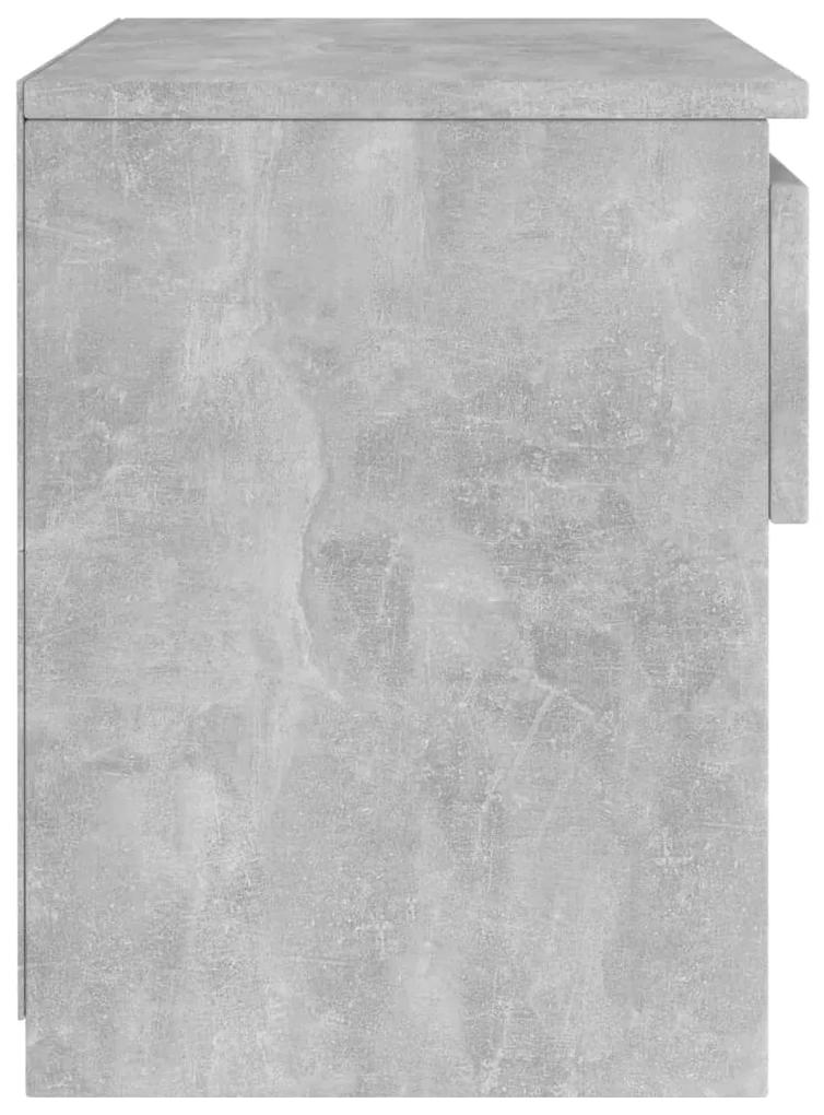 Comodino grigio cemento 40x30x39 cm in truciolato