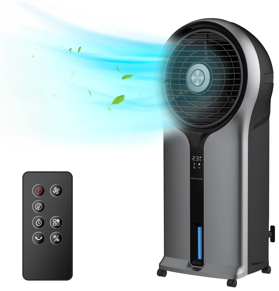 Raffrescatore Evaporativo ad Acqua 110W Portatile, Silenzioso, Serbatoio 5,5L