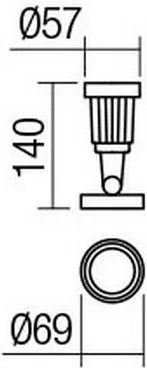 Redo 9997 - Lampada LED da esterno TIM LED/5W/230V IP65