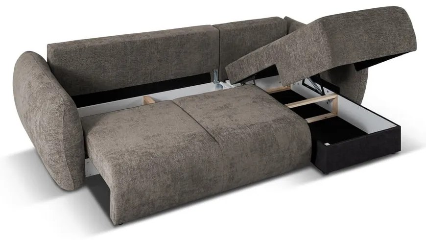 Divano angolare grigio (angolo destro) Matera - Cosmopolitan Design