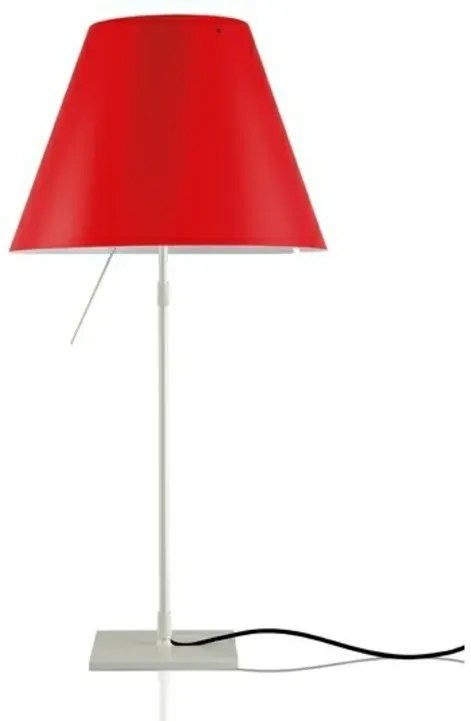 Costanza Lampada da Tavolo con Dimmer Alu/Primary Red - Luceplan