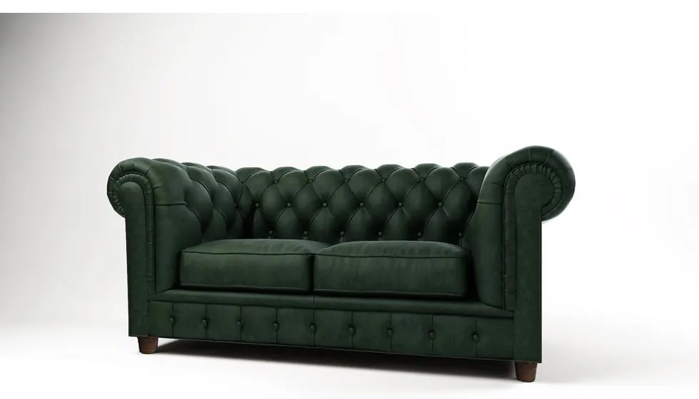 Divano in velluto verde scuro 184 cm Cambridge - Ropez