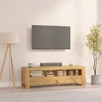 Mobile Porta TV 110x30x35 cm in Legno Massello di Teak 340872