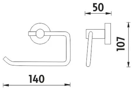 NIMCO UN 13055-26 - Portarotolo UNIX cromo lucido