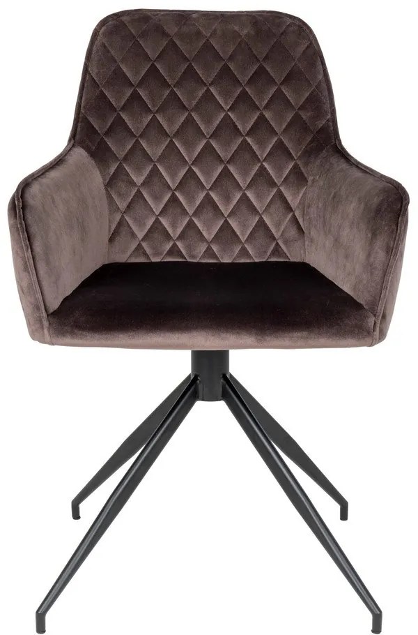 Sedia da pranzo marrone in imbottito Harbo – House Nordic