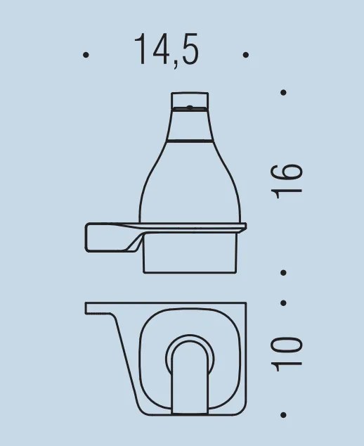 Colombo Alize B9330S dispenser spandisapone sinistro a muro in vetro Acidato Naturale cromo