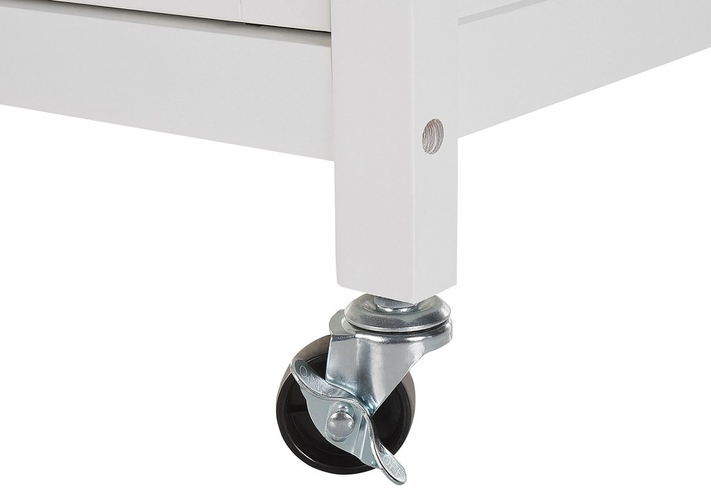 Carrello da cucina legno bianco SIENA Beliani