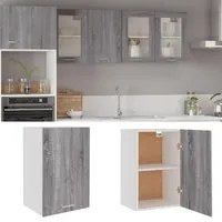 Mobile Pensile Grigio Sonoma 39,5x31x60 cm Legno Multistrato 826349