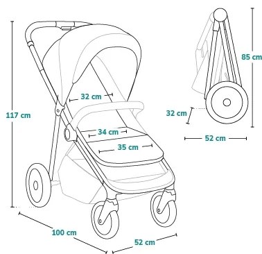 Lionelo - Passeggino EMMA ONE beige