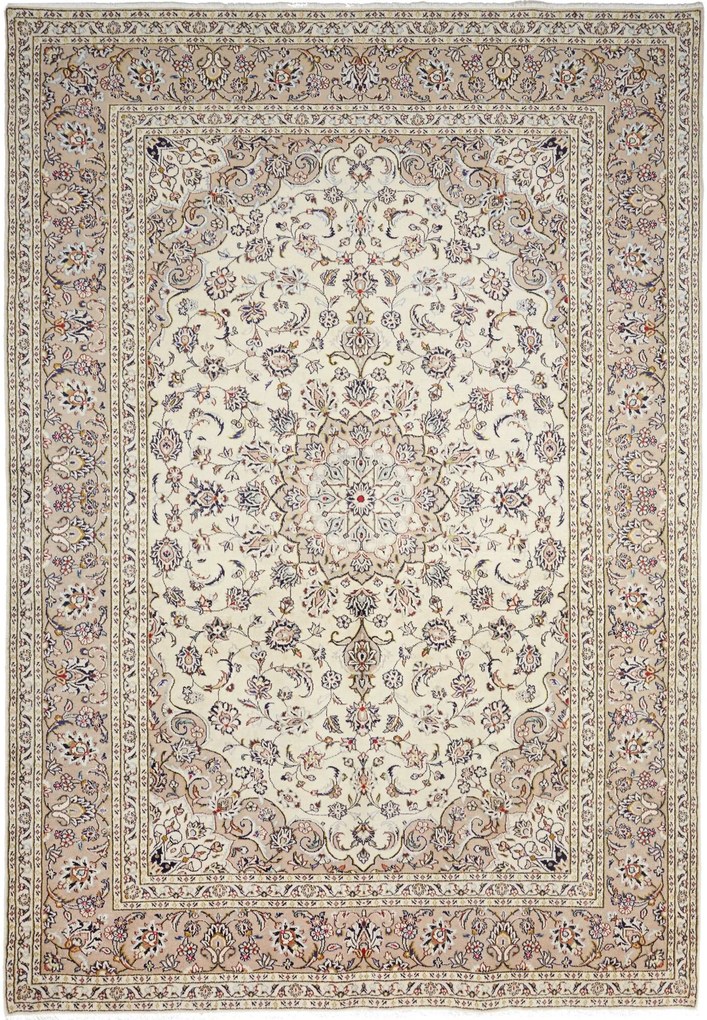 Kashan Tappeto 290 x 200 Beige (Iran) Annodato A Mano