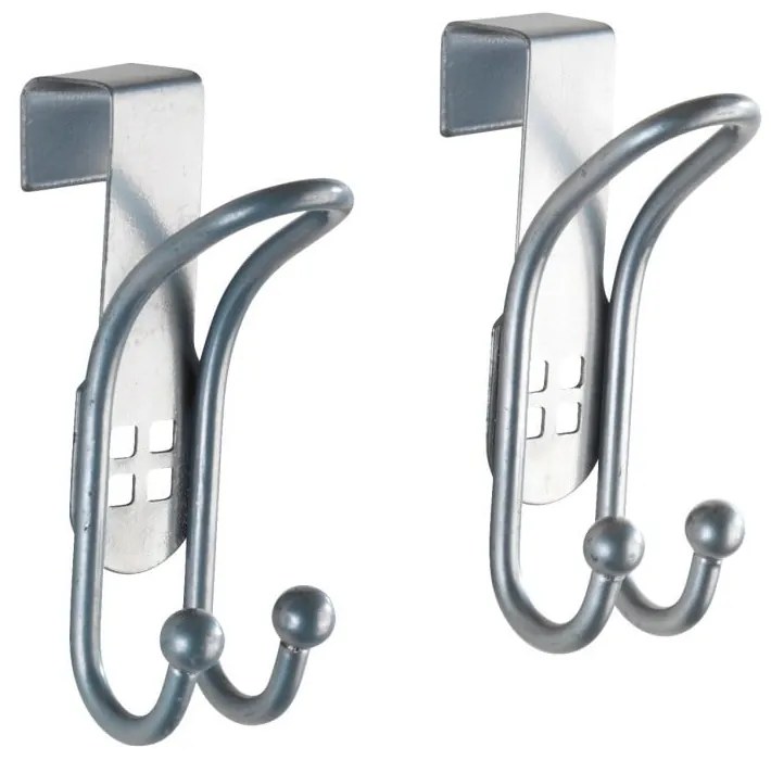 Set di 2 ganci per porte in argento Gancio per porta - Wenko