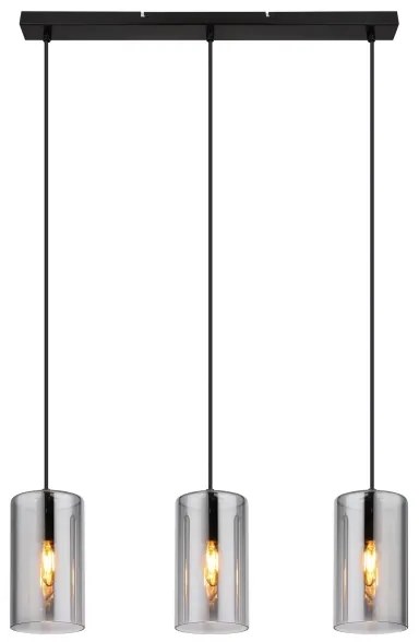 Globo 21002-3H - Lampadario a sospensione con filo OLLY 3xE14/25W/230V nero